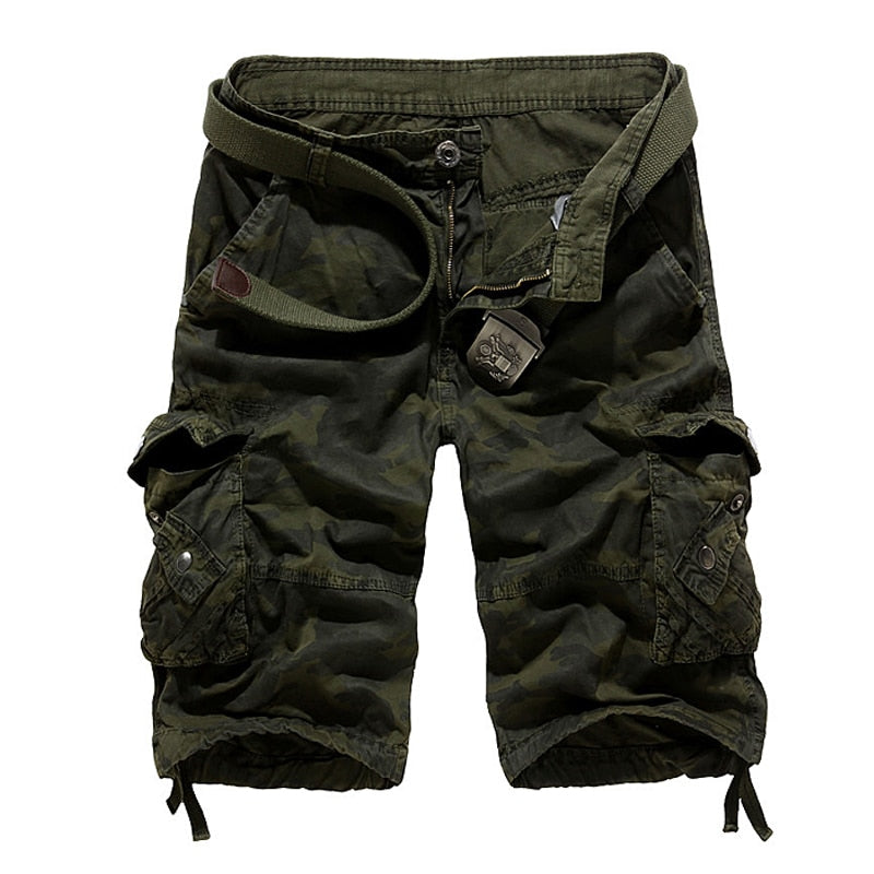 Camouflage Loose Cargo Shorts Men