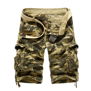 Camouflage Loose Cargo Shorts Men