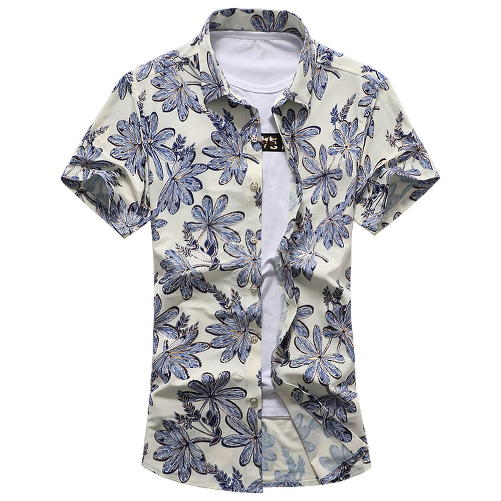 Floral Print Men Shirt