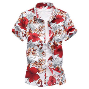 Flower Print Men's Shirt